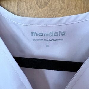 Mandala, Pale pink, like new scrub top and scrub pants, sz S